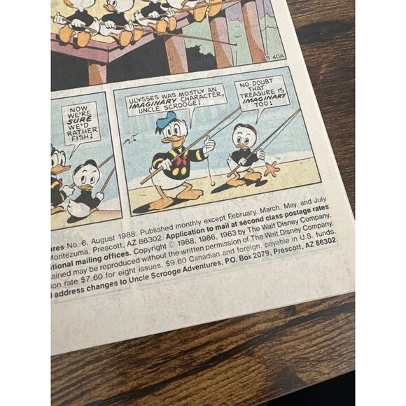 Gladstone Walt Disneys Uncle Scrooge Adventures #6 Comic 1988 Bagged Boarded - Picture 5 of 5